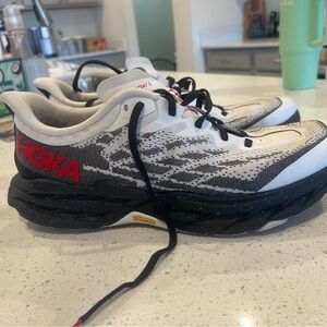 Hoka Black and White Athletic Shoes